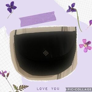 Small Black Velvet Evening Purse Size about 8” X 8”